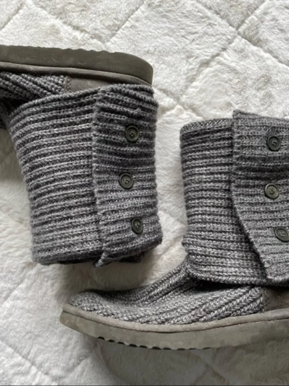 UGG Australia | Cardi Knit Boots in Gray | Size 7